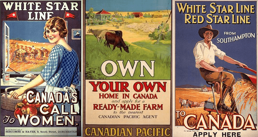 Canadian immigration posters
